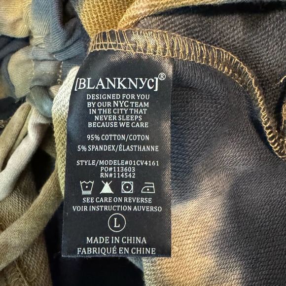 Blank NYC Multicolor Tie-dye Gotta Be You Sweatshirt NWT Size Large - Picture 9 of 9